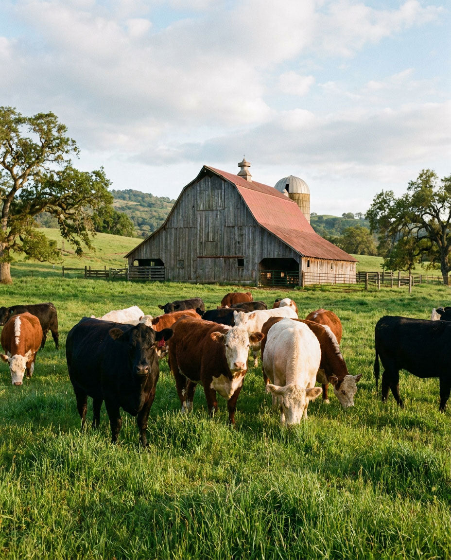 Beef cattle on a commercial operation