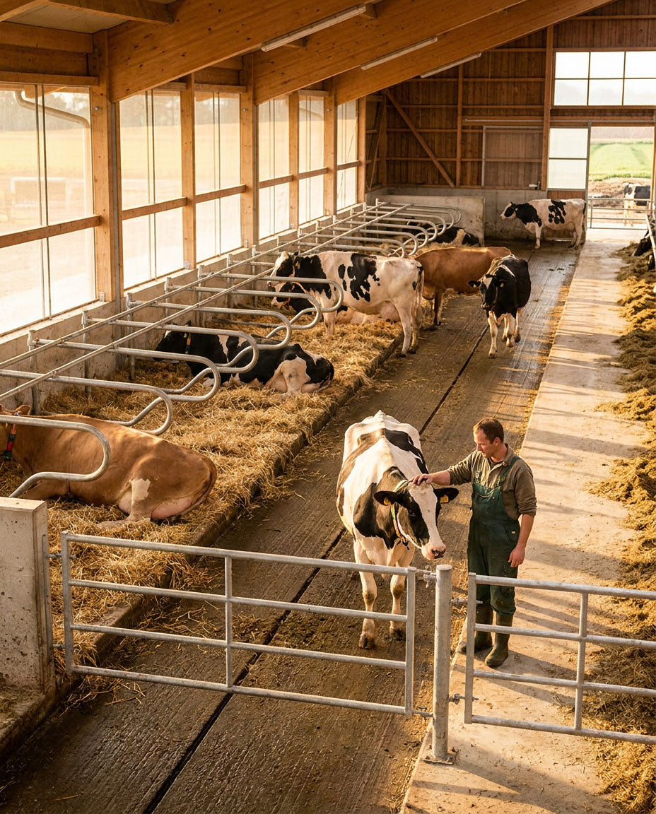 Dairy herd on a commercial farm