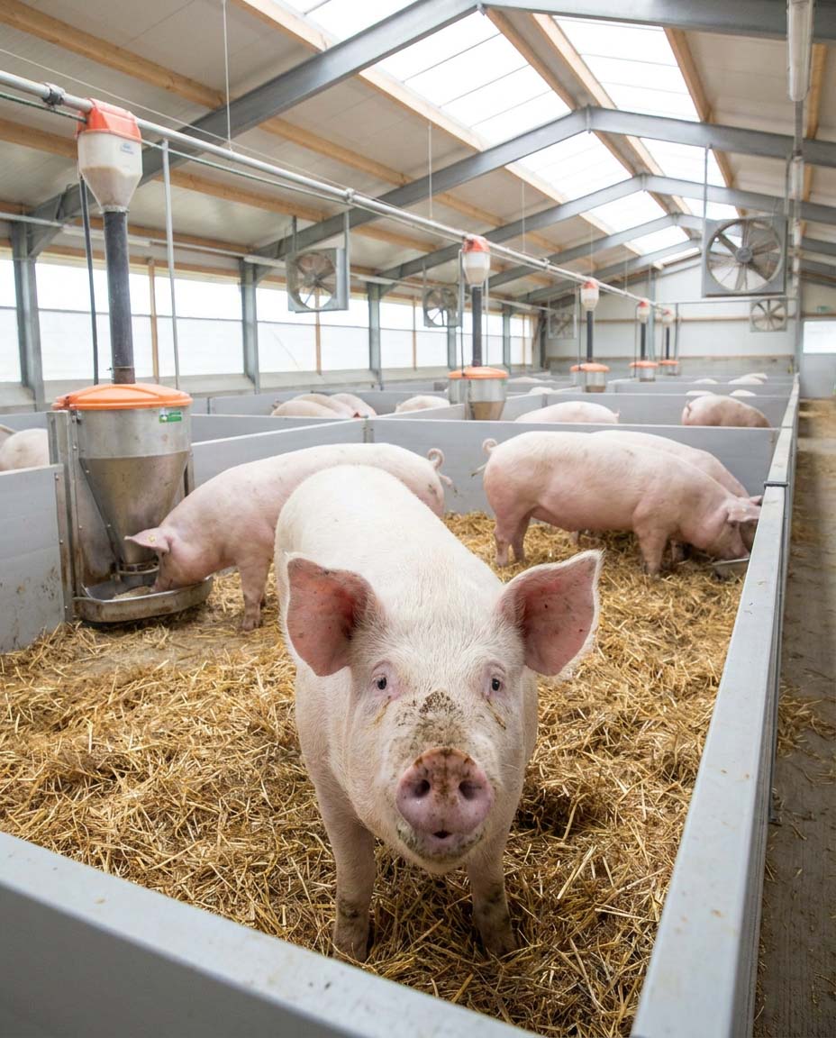 Commercial swine barn